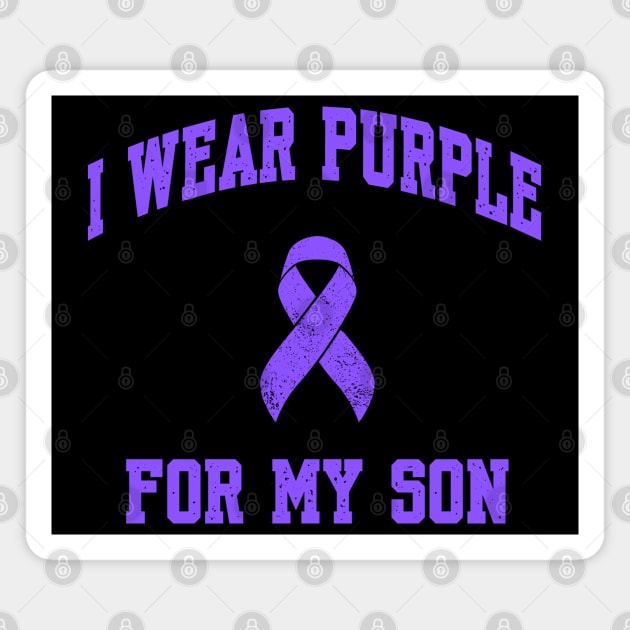 I Wear Purple For My Son Magnet by Stylecombinator